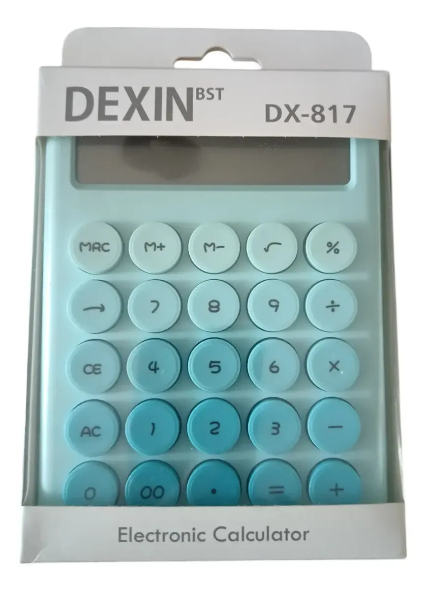 Calculadora 12 Digitos Dexin Bst Dx-817 Colores Pasteles